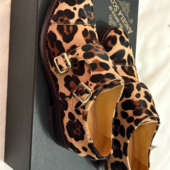Leopard Print Double Monk Strap Loafers - Picture 4 of 7